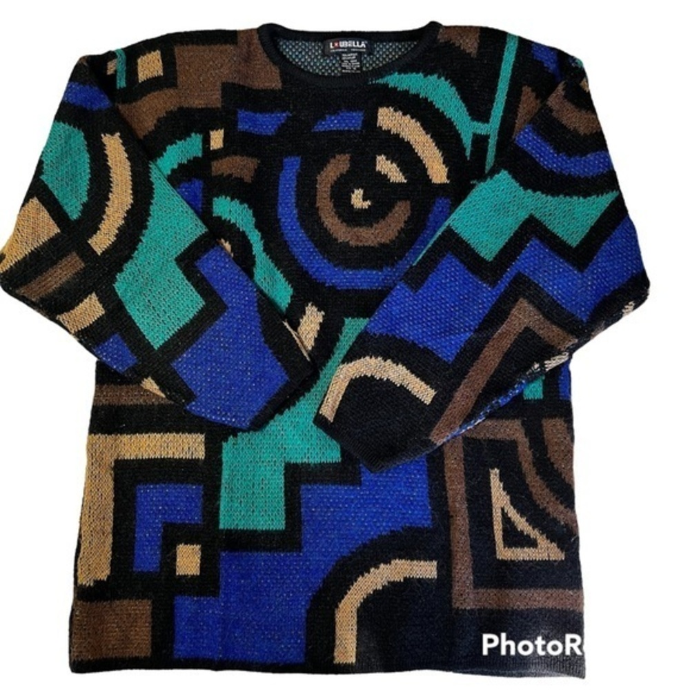 Vintage Geometric Loubella Long Sweater